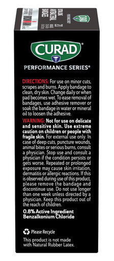 Curad Performance Series Ironman Extra Long Antibacterial Bandage Extreme Hold Adhesive Technology Fabric Bandages.75 x 4.75 Inch 20 Count (Pack of 2)