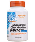 Doctor's Best Glucosamine Chondroitin Msm with optimsm, Supports Healthy Joint Structure, Function & Comfort, Non-GMO, Gluten Free, Soy Free, 360 caps