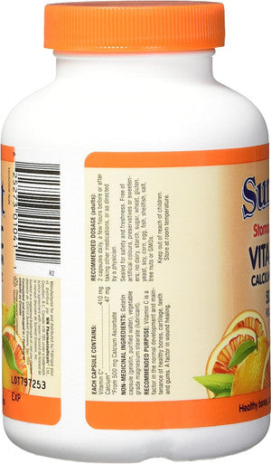 Sunkist Non-Acidic Calcium Ascorbate Vitamin C Capsule, 500mg