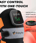 Fittyfun Knee Massager With Heat And Red Light Therapy Fsa Eligible Hsa Approved 5000Mah Cordless Knee Massager For Knee Pain Relief 60 Leds Near Infrared Knee Brace Portable Knee Wrap For Joint/Calf/Elbow