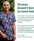 Rewind Best Tasting Super Greens Powder with 40+ Superfoods - Delicious Daily Green Powder with Vitamin B12 Zinc Vitamin C Magnesium & Calcium - Green Juice Superfood Mix - Pineapple Flavor