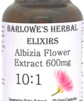 Barlowe's Herbal Elixirs Albizia Julibrissin Flower 10:1 Extract - 60 600mg VegiCaps - Stearate Free, Glass Bottle!