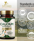 Calcium 1200 Mg With Vitamin D3, Calcium Supplement Vitamins, Supports Bone Strength, Teeth & Immune System, Calcium Supplements For Women & Men, Nature'S Absorbable Calcium Carbonate - 240 Tablets