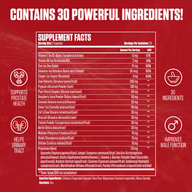 EPN Supplements Prostate Pro Plus 30 Ingredients | #1 Prostate Support Supplement Supplement + Saw Palmetto, Reishi, Selenium + 27 More | For Men To Improve Prostate Health & Urinary Tract Support - 60 Capsules