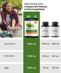 Zenwise Joint Support Supplement 1500mg Glucosamine 1200mg Chondroitin 1000 MG MSM Hyaluronic Acid for Advanced Relief Mobility Supplement for Pain Aches Soreness Inflammation 180 Tablets