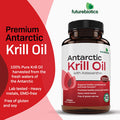 Futurebiotics Antarctic Krill Oil 1000mg with Omega-3s EPA, DHA, Astaxanthin and Phospholipids - 100% Pure Premium Krill Oil Heavy Metal Tested, Non GMO Ãƒâ€šÃ¢â‚¬â€œ 90 Softgels (45 Servings)