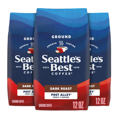 SeattleÃƒÂ¢Ã¢â€šÂ¬Ã¢â€žÂ¢s Best Coffee, Dark Roast Ground Coffee, Henry's Blend, 100% Arabica, 6 Bags (12 oz Each)