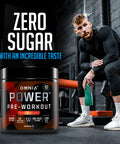OMNIA Power Pre Workout Powder - Energy Drink with Creatine Monohydrate, Beta Alanine, Caffeine and Citrulline, Physical Performance for Gym or Sports, 40 Servings - Tropical Punch Surge