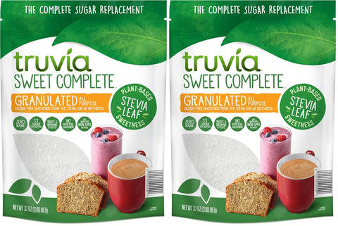 Truvia Sweet Complete ZeroCalorie Granulated AllPurpose Stevia Leaf Sweetener 32 oz Bag