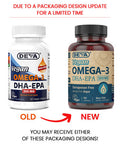 Deva Vegan Omega-3 DHA EPA Supplement Once-Per-Day Softgel 300 MG - Carrageenan Gelatin & Gluten - Non-Fish Algae Oil Fatty Acids - 90 Softgels