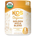 Kos Golden Mylk With Tumeric And Ginger Organic Superfood Latte Powder Adaptogen Mushroom Blend - Coffee Creamer Dessert & Smoothie - Caffeine Vegan Dairy- Gingerbread Chai 28 Servings