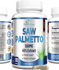 YUMMYVITE Extra Strength Saw Palmetto - 45% Extract Prostate Supplement, Decrease Frequent Urination, Dht Blocker For Hair Growth, Non-Gmo, 100 Capsules