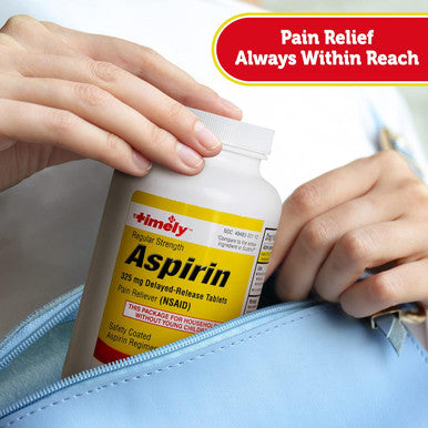 TIME-CAP LABS, INC. Timely Regular Strength Aspirin 325Mg - 1000 Enteric Coated Tablets - Compare To The Active Ingredient In Ecotrin - Pain Reliever For Minor Aches And Pains, Fever Reducer - Made In Usa
