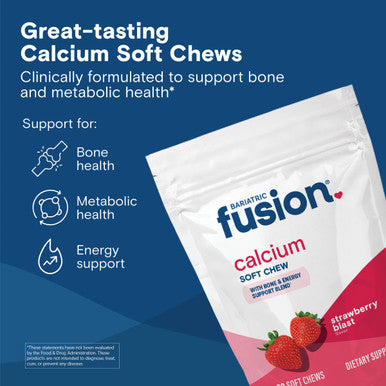 Bariatric Fusion Strawberry Blast Calcium Citrate Soft Chews 60 Soft Chews