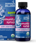 Mommy's Bliss Organic Elderberry Syrup and Immunity Boost With Vitamins Prebiotics and Echinacea for Kids and Adults 1 yr+ 3 Fl Oz