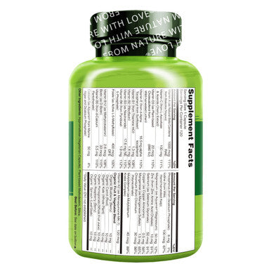 NATURELO One Daily Multivitamin for Men - with Vitamins & Minerals + Organic Foods - Supplement to Boost Energy, General Health - Non-GMO - 120 Capsules - 4 Month Supply
