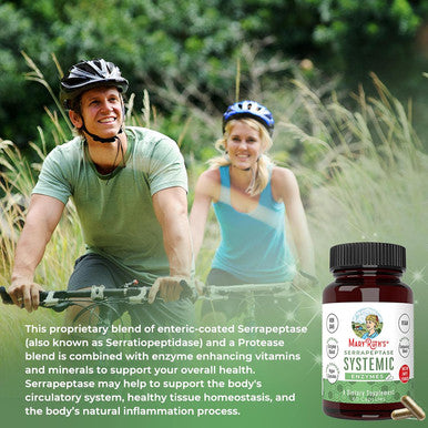 Maryruth Organics Serrapeptase Enzymes Capsules | Up to 2 Month Supply | Enzyme Supplement for High Potency Sinus Relief Pills for Allergy Support | Tissue Health and Cellular Health | Vegan | Gluten | 60 Count