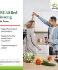 Terry ly HRG80 Red Ginseng Male ual Enhancement 48 Capsules Korean Red Ginseng Root Powder, Panax Ginseng, HRG80 - Non-GMO, Vegan,