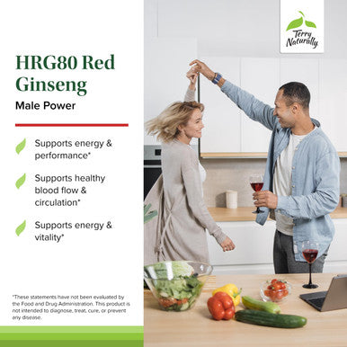 Terry ly HRG80 Red Ginseng Male ual Enhancement 48 Capsules Korean Red Ginseng Root Powder, Panax Ginseng, HRG80 - Non-GMO, Vegan,