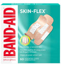Band-Aid Brand Skin-Flex Adhesive Bandages For First Aid & Wound Care Of Minor Cuts, Scrapes & Burns, Flexible Sterile Bandages Great For Fingers, Hands & Knees, Assorted Sizes, 60 Ct