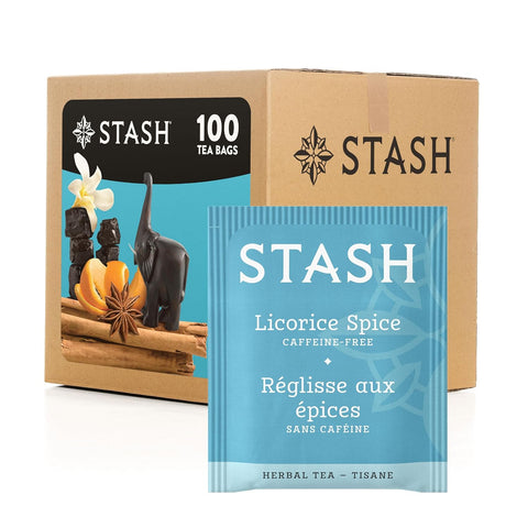 Stash Tea Peppermint Herbal Tea, Box of 100 Tea Bags | Cooling, brisk peppermint flavor with refreshing herbal notes, Non-GMO Project Verified and foil-sealed freshness
