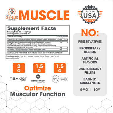 Genius Muscle Builder & Mass Gainer Supplement, Strawberry Vanilla Cream - 100% ly Flavored & Sweetened - Anabolic Activator for Men & Women - Weight Gainer, Lean Muscle Growth for Bodybuilding