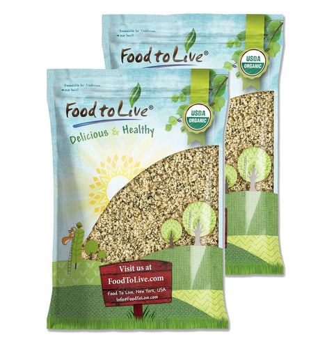 Food to Live Organic Hemp Seeds, 4 Pounds Ã¢â‚¬â€œ Non-GMO Raw Hearts, Hulled, Shelled, Kosher, Vegan, Bulk, Low Carb, Low Sodium, Good Source of Protein & Iron, Great for Oatmeal, Product of China