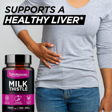 Milk Thistle 150Mg Capsules [120 Count] 30:1 Silymarin Extract (Equivalent 4500 Mg) - Extra Strength 30X Extract Supports Liver Health & Natural Detox Supplement