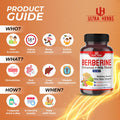 Ultra Herbs Premium Berberine 12200MG with Cinnamon Milk Thistle USA Made & Test Promotes Liver Function Gut Health Immunity (150 Count (Pack of 1))