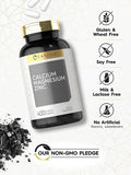 Carlyle Calcium Magnesium Zinc | 400 Caplets Value Size | Vegetarian, Non-GMO, Gluten Free Supplement