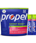 Propel Energy Boost Electrolyte Powder, 2 Flavor Variety, (32 Servings) | 118mg Caffeine, Zero Sugar, Gatorade Electrolytes, Vitamins, No Added Colors, No Artificial Flavors, Hydration
