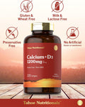 Carlyle Calcium 1200 mg with Vitamin D3 | 120 Softgels | Non-GMO and Gluten Supplement | Tahoe Nutritionals