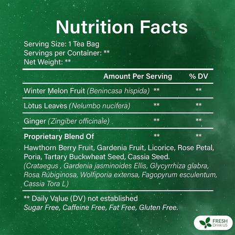 FreshDrinkUS, Premium 50 Mulberry Leaf Tea Bags, 100% Natural & Pure from Mulberry Leaves. Herbal Tea. Made with Natural Material Tea Bags. No Sugar, No Caffeine, No Gluten, Vegan.