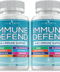 8 In 1 Immune Defense Support, Immunity Vitamins Supplement Booster With Zinc 50Mg, Vitamin C Elderberry Vit D3 5000 Iu, Turmeric Curcumin & Ginger, Echinacea - Allergy Relief For Kids Adults (2 Pack)