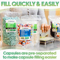 Xprs Nutra Gelatin Size 2 Separated Capsules - 100 Count Empty Capsules Separated in Bags - Size 2 Clear Gelatin Capsules - Empty Gelatin Capsules for DIY Supplement Filling