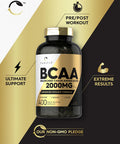 Carlyle Bcaa Amino Acids Capsules | 2000Mg | 400 Bcaa Capsules | Non-Gmo, Gluten Free Branch Chain Amino Acids Supplements