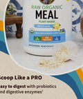 Garden of Life Raw Organic Meal Replacement Powder - Vanilla 28 Servings 20G Plant Based Protein Powder Superfoods Greens Vitamins Minerals Probiotics & Enzymes All-In-One Meal Replacement Shake