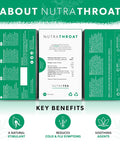 Nutra Tea NUTRATHROAT - Soothing Throat Tea | Sore Throat Tea | Throat Relief Tea - Tea For Sore Throat & Coughs - Includes Marshmallow Root & Slippery Elm - 20 Enveloped Tea Bags - by - Herbal Tea
