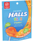 Halls Kids Orange Vitamin C Pops for Children 10 Pops 1 bag of 10 Pops