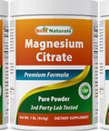 Best Naturals Magnesium Glycinate Powder - 1 Pound (1 LB (Pack of 3))