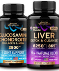 NUTRAHARMONY Liver Support Detox Blend & Glucosamine Chondroitin Capsules