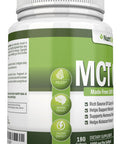 NutriONN MCT Oil - 3000mg - 180 Softgels - Made from 100% Organic Coconuts - Non GMO, Cold Pressed, Paleo Friendly Capsules - Great for Boosting Focus & Energy
