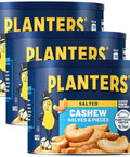 PLANTERS Lightly Salted Cashews, Cashew Halves & Pieces, Plant-Based Protein, 8 Oz Canister, Great Party Snack
