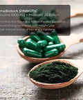 AzmaBiotech Synbiotic | Spirulina 1000 mg + Probiotic 20 Billion | 60 Vegan Capsules