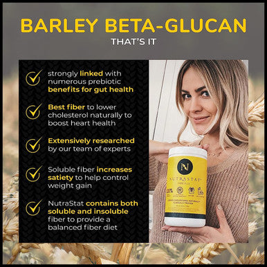NutraStat, All Natural Beta-Glucan Fiber, 185g