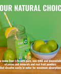 Ener-C Lemon Lime Multivitamin Drink Mix Powder Vitamin C 1000Mg & Electrolytes With Real Fruit Juice Natural Energy & Immune Support For Women & Men - Non-Gmo Vegan & Gluten - 60 Count
