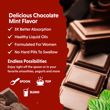 Barlean's Essential Woman Chocolate Mint Blend From Flax Oil With Omegas 3 6 And 9 And Gla Vegan Non Gmo Gluten Free 16 Ounces Fg-10056