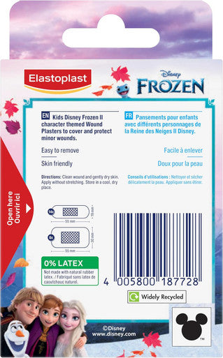 Elastoplast Disney Frozen Assorted Sizes (20 Pieces), Coloured First Aid Plasters For Children, Kid'S Plasters With Frozen Designs