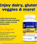 Enzymedica Digest Spectrum, Digestive Enzymes For Multiple Food Intolerances, Offers Fast-Acting Gas & Bloating Relief, 240 Count