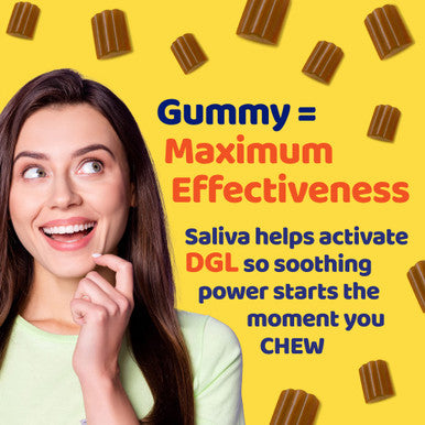 Enzymedica, Dgl Stomach Soothe Gummies, Supports Digestive Health And Occasional Heartburn, Chocolate, 74 Count